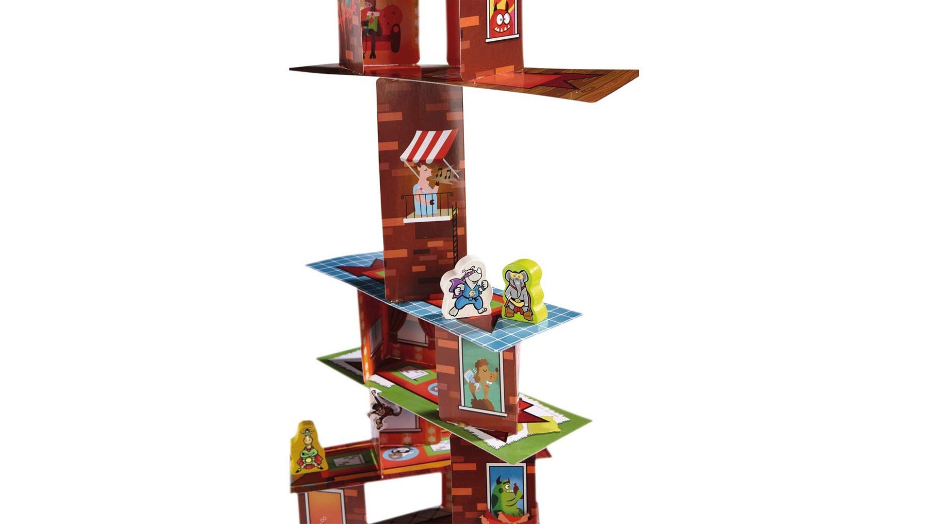 Rhino Hero: Super Battle board game layout